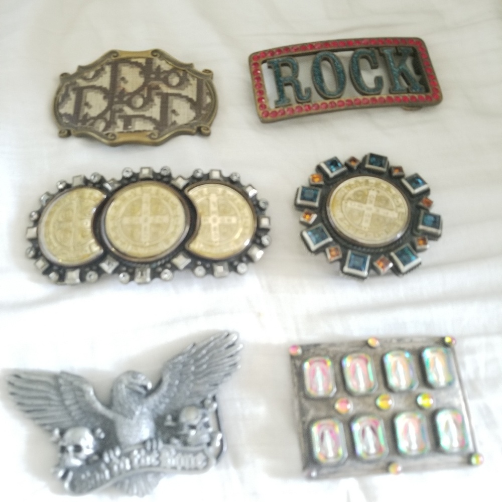 1990's Vintage belt buckles. Super hot for 2026 - 27!